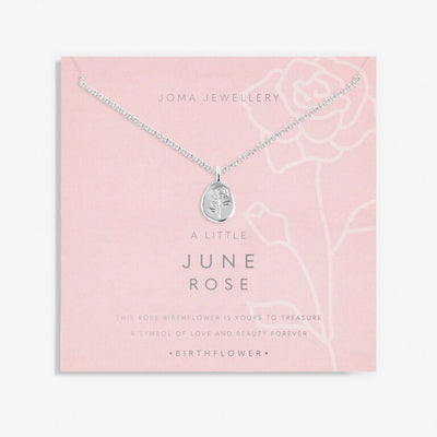 Joma Jewellery - 'A Little June Rose' Birthflower Necklace