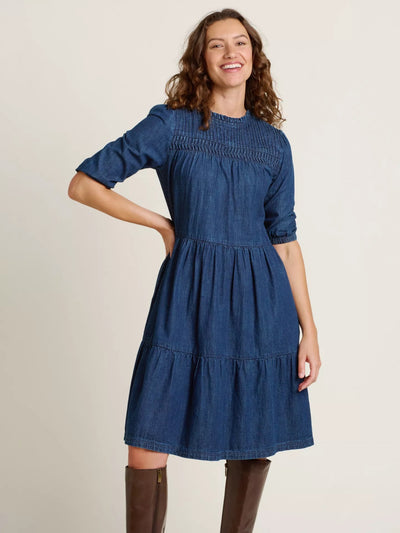 Brakeburn Sherborne Denim Dress - Navy blue