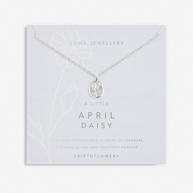 Joma Jewellery - 'A Little April Daisy' Birthflower Necklace