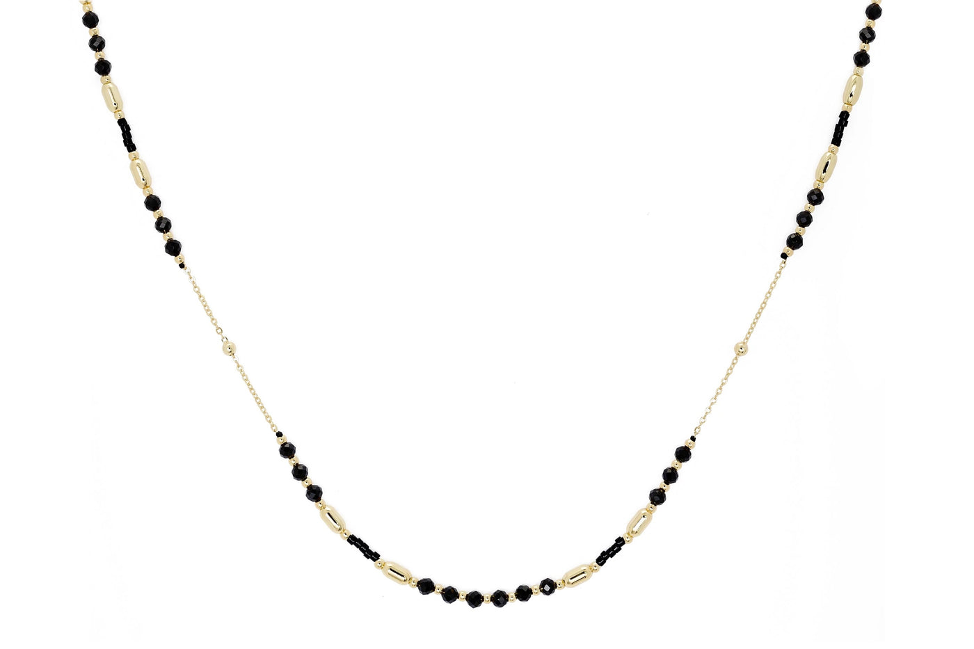 Boho Betty Horus Black Spinel Gemstone Gold Necklace