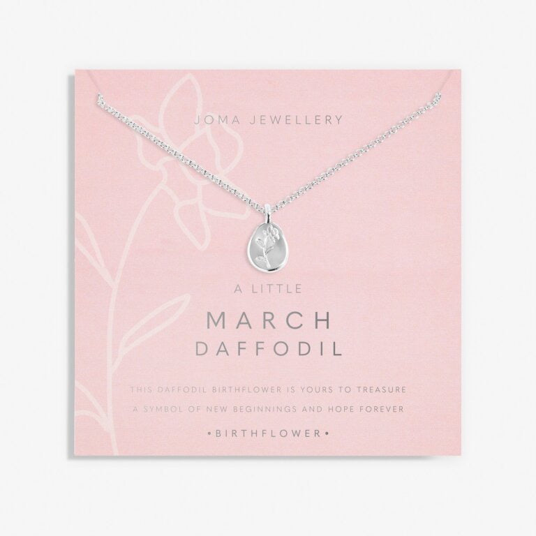 Joma Jewellery - 'A Little March Daffodil' Birthflower Necklace