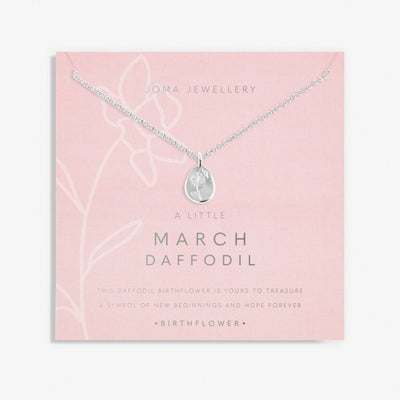 Joma Jewellery - 'A Little March Daffodil' Birthflower Necklace