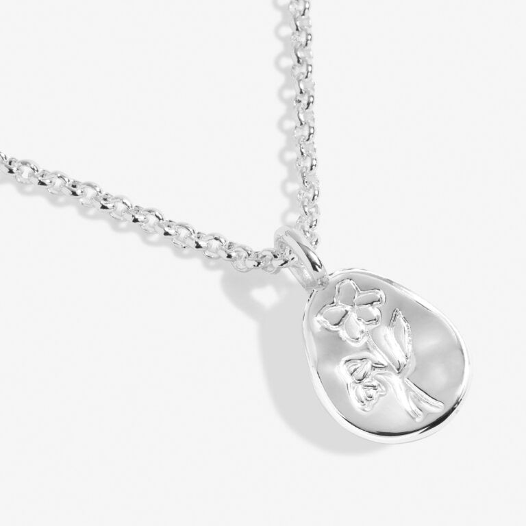 Joma Jewellery - 'A Little February Violet' Birthflower Necklace