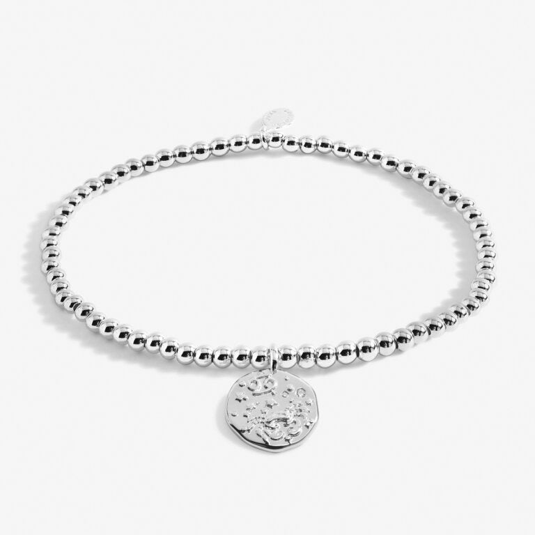 Joma Jewellery  - Starsign A little CANCER Silver Disc Bracelet