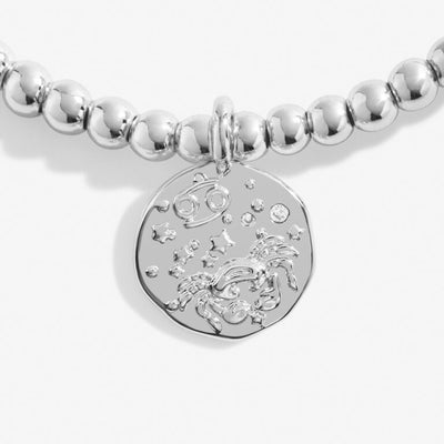 Joma Jewellery  - Starsign A little CANCER Silver Disc Bracelet