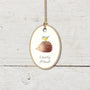 Small Oval Hanging Wood Plaque - Lovely Friend (Hedgehog & Bluetit) - Ginger Betty
