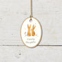 Small Oval Hanging Wood Plaque - Lovely Daughter (Rabbits)- Ginger Betty