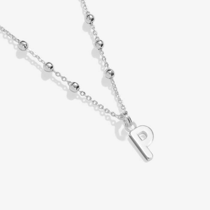 Joma Jewellery Alphabet - A Little - P - Silver Plated Necklace