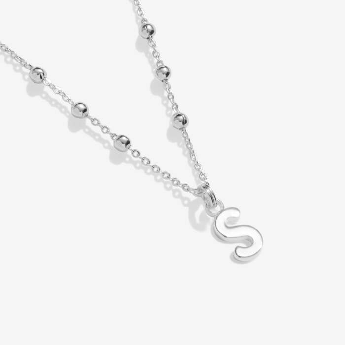 Joma Jewellery Alphabet - A Little - S - Silver Plated Necklace