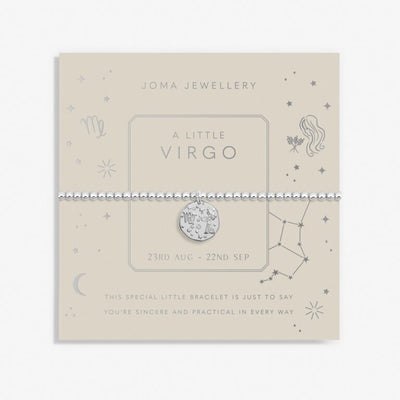 Joma Jewellery  - Starsign A little VIRGO Silver Disc Bracelet