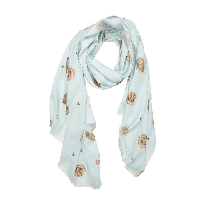 Awakening (Hedgehog) Everyday Scarf - Light Blue - Wrendale Designs