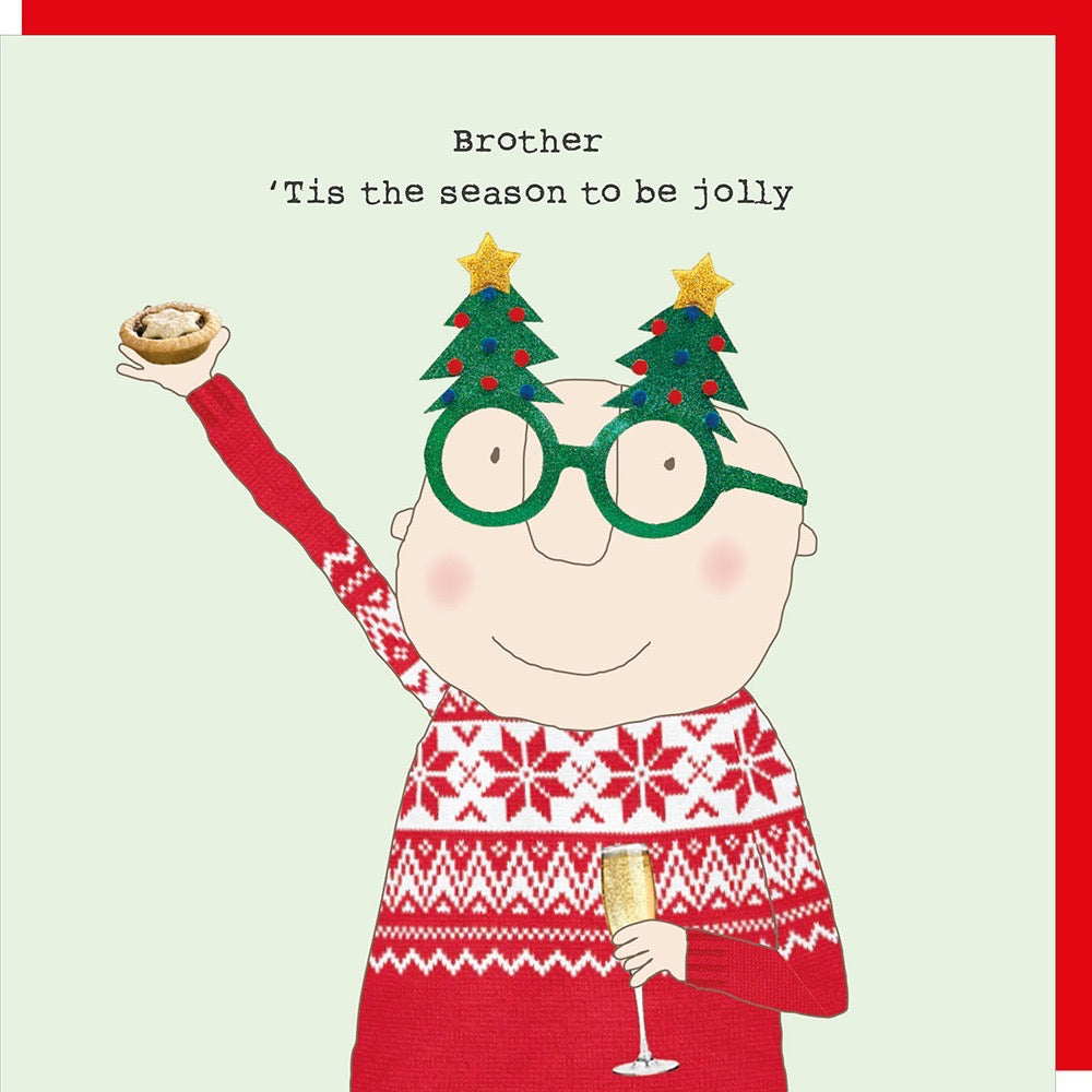 Rosie Made A Thing - Brother...Tis The Season - Blank Christmas Card