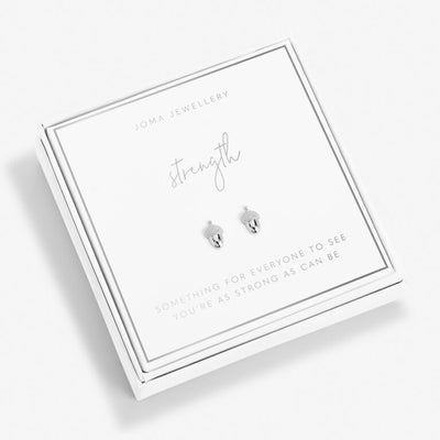 Joma Jewellery Beautifully Boxed 'Strength' Acorn Stud Earrings - Silver