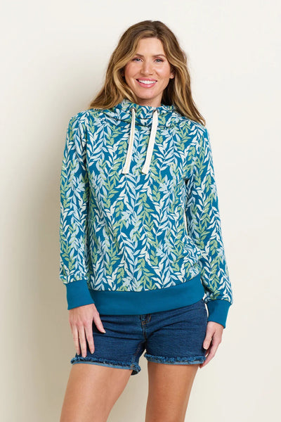 Brakeburn Women's Willow Cowl Neck Sweater - Blue/Green