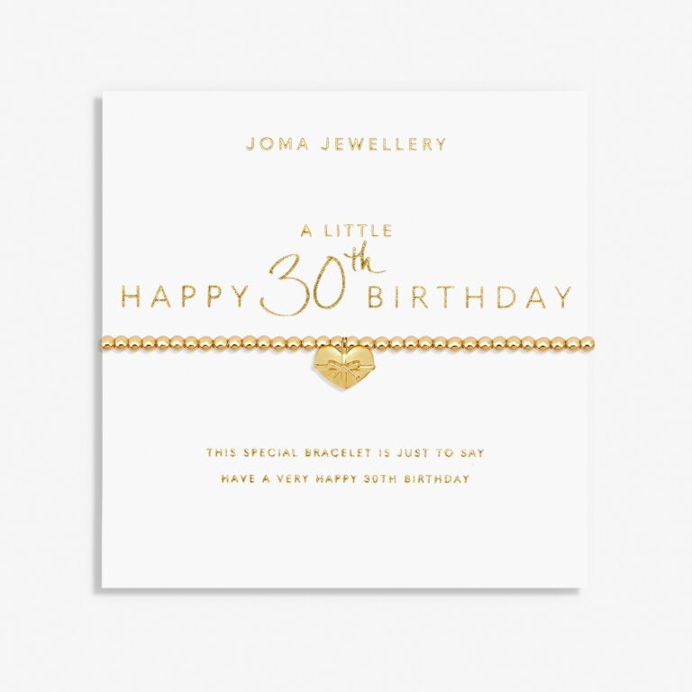 Joma Jewellery  - A little Happy 30th Birthday Bracelet - Gold