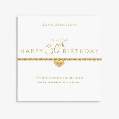 Joma Jewellery  - A little Happy 30th Birthday Bracelet - Gold