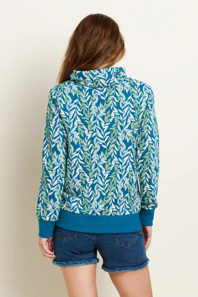 Brakeburn Women's Willow Cowl Neck Sweater - Blue/Green
