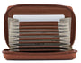 Mala Leather Origin Plain Leather Concertina Card Holder (552 5) - Tan