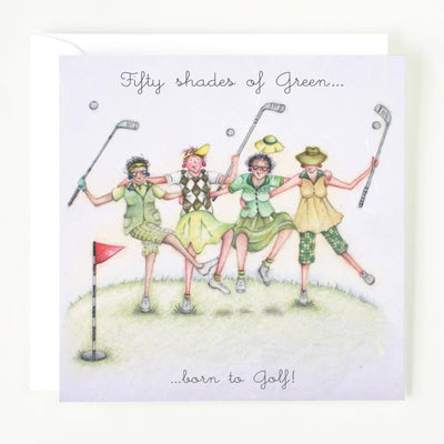 Berni Parker Blank Card - Fifty Shades Green... Born to Golf