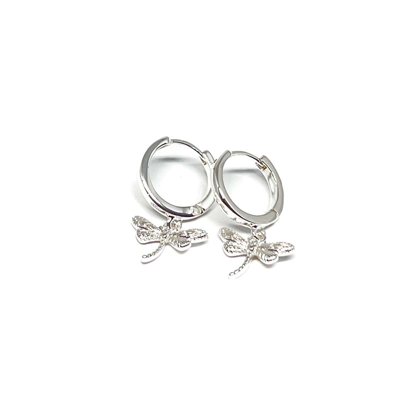 Sierra Dragonfly Hoop Earrings - Silver - Clementine Jewellery