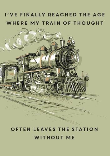 Train of Thought Birthday Card - Ling Design