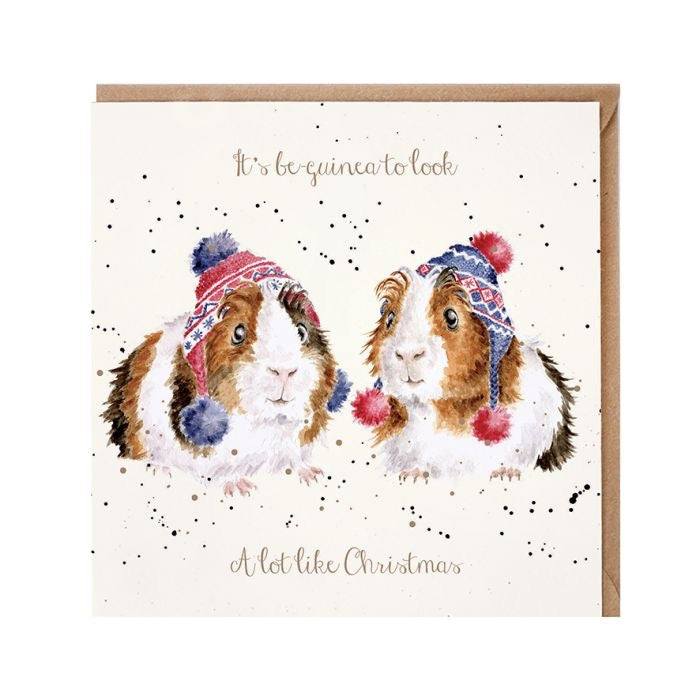 &#39;It&#39;s Be-Guinea&#39; Guinea Pig Christmas Card - Wrendale Designs