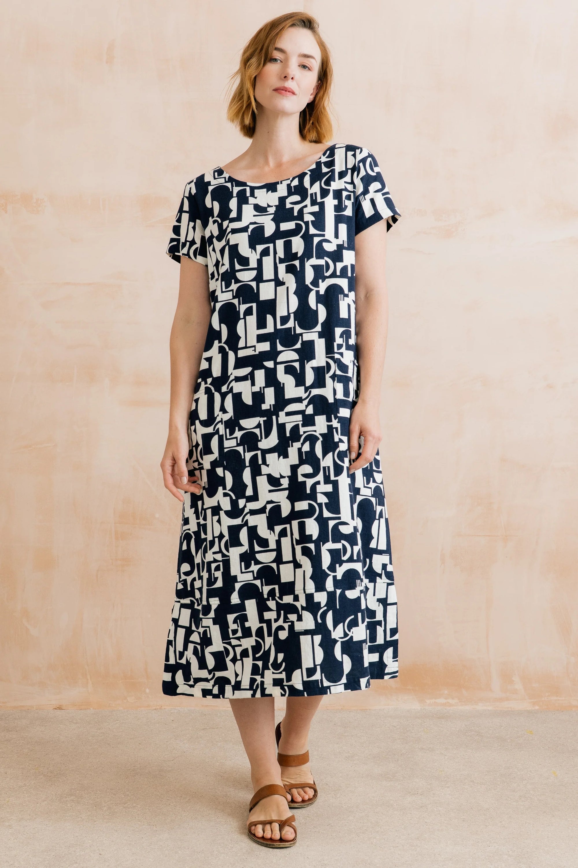 Summer Breeze Dress - Highline Print - Navy - Lily &amp; Me