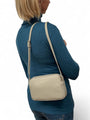 David Jones (NVCM7335-1) Small Double Crossbody Handbag - Abbey Stone