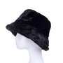 Park Lane Faux Fur Boston Bucket Hat -  Black