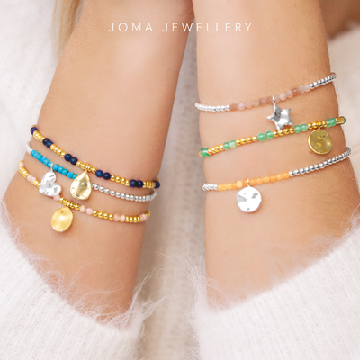 Joma Jewellery - 'A Little August' Aventurine & Gold Birthstone Bracelet