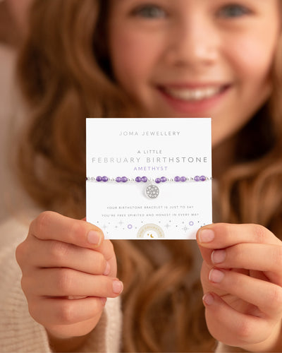 Joma Jewellery - Girls  - A Little February Birthstone Bracelet - Amethyst