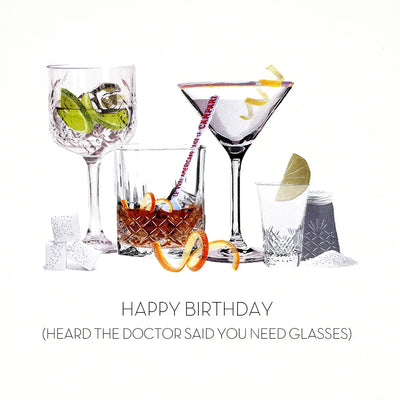 Five Dollar Shake -Heard the Doctor said You Need Glasses Birthday Card