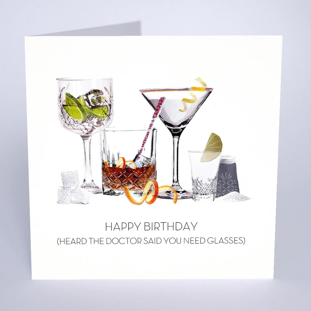 Five Dollar Shake -Heard the Doctor said You Need Glasses Birthday Card