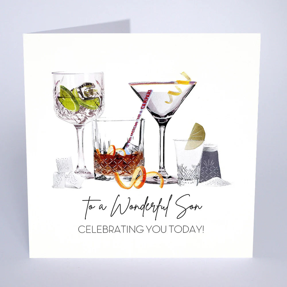 Five Dollar Shake - LARGE Wonderful Son - Celebrating you today Birthday Card