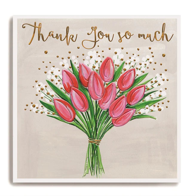 Janie Wilson -Thank You So Much Tulips Small Card