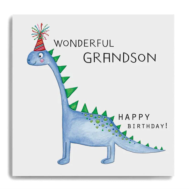 Janie Wilson - Wonderful Grandson Birthday Dinosaur Card