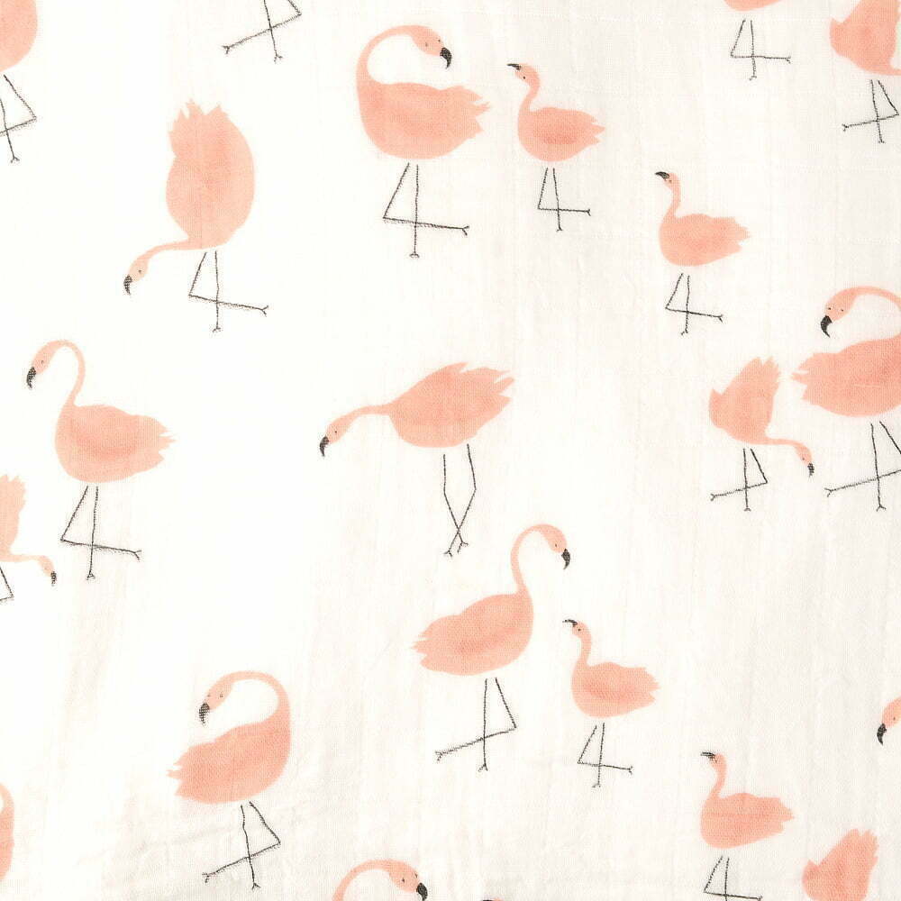 Flamingo Print Large Swaddle Blanket