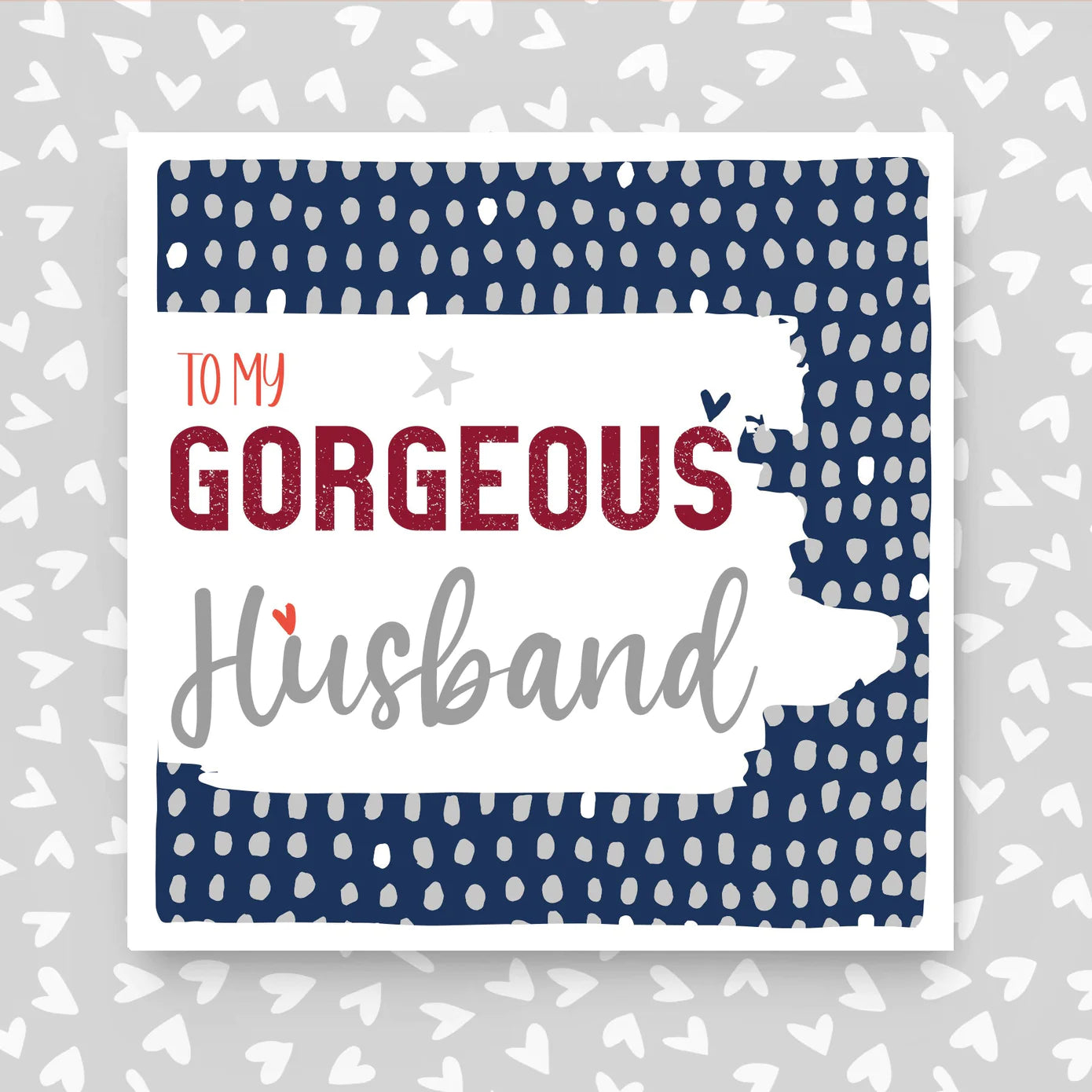 Molly Mae To My Gorgeous Husband Navy Spot Card