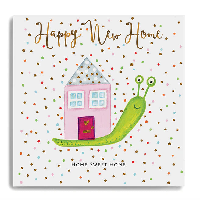 Janie Wilson - Happy New Home Snail with House Card