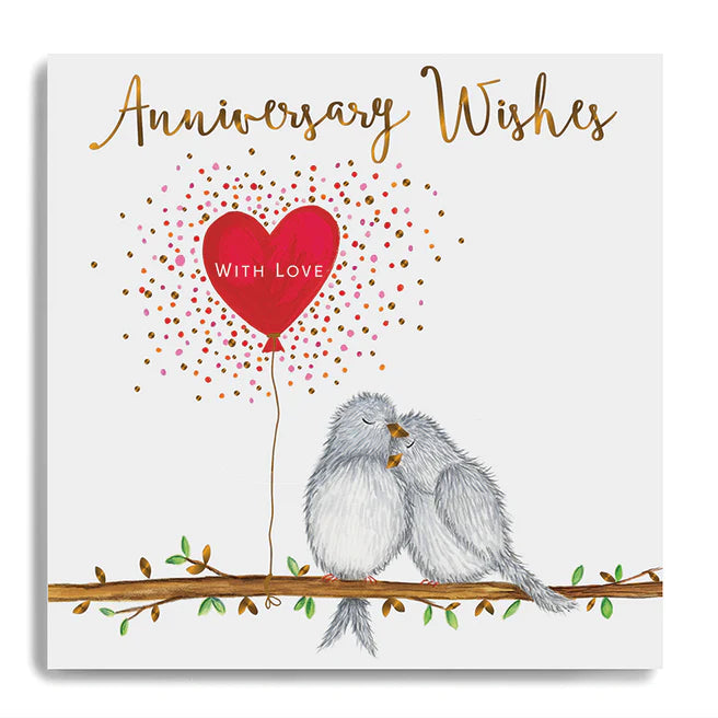 Janie Wilson - Anniversary Wishes Two Birds Card