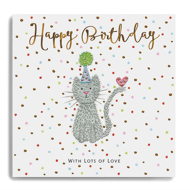 Janie Wilson - Happy Birthday Cat in Party Hat Card