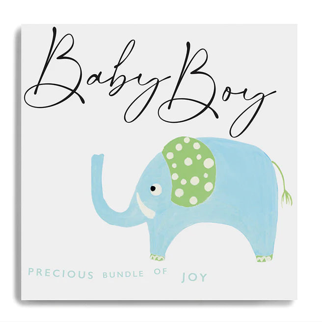 Janie Wilson - Baby Boy Bundle of Joy Elephant Card