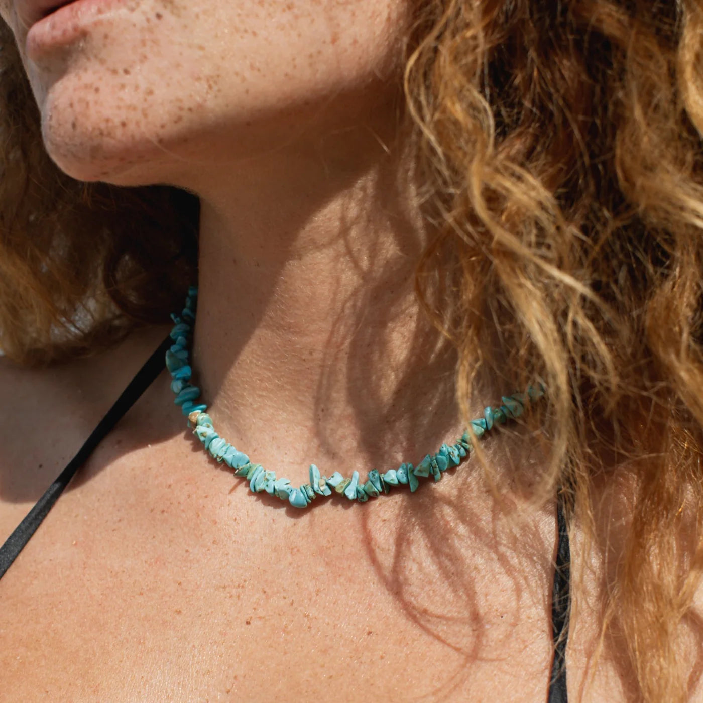 Pineapple Island Blue Lagoon Turquoise Gemstone Necklace