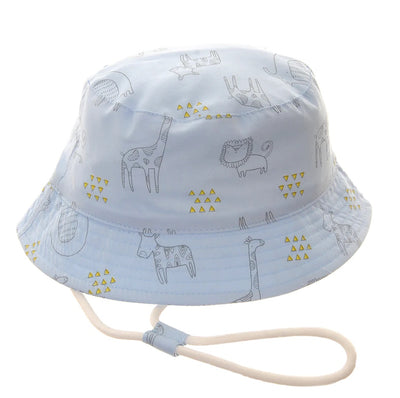 Ziggle Blue Safari Print Children's Sun Hat