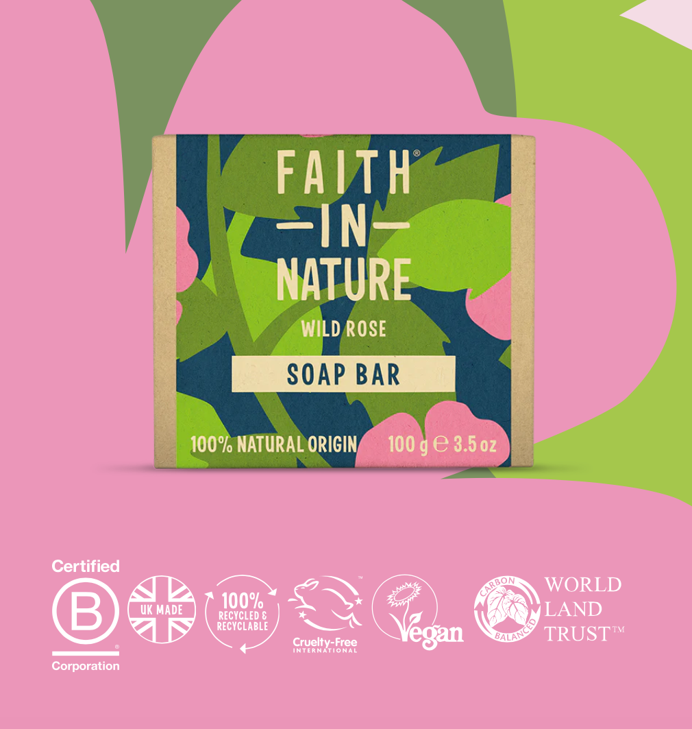 Faith in Nature Wild Rose Soap - 100g
