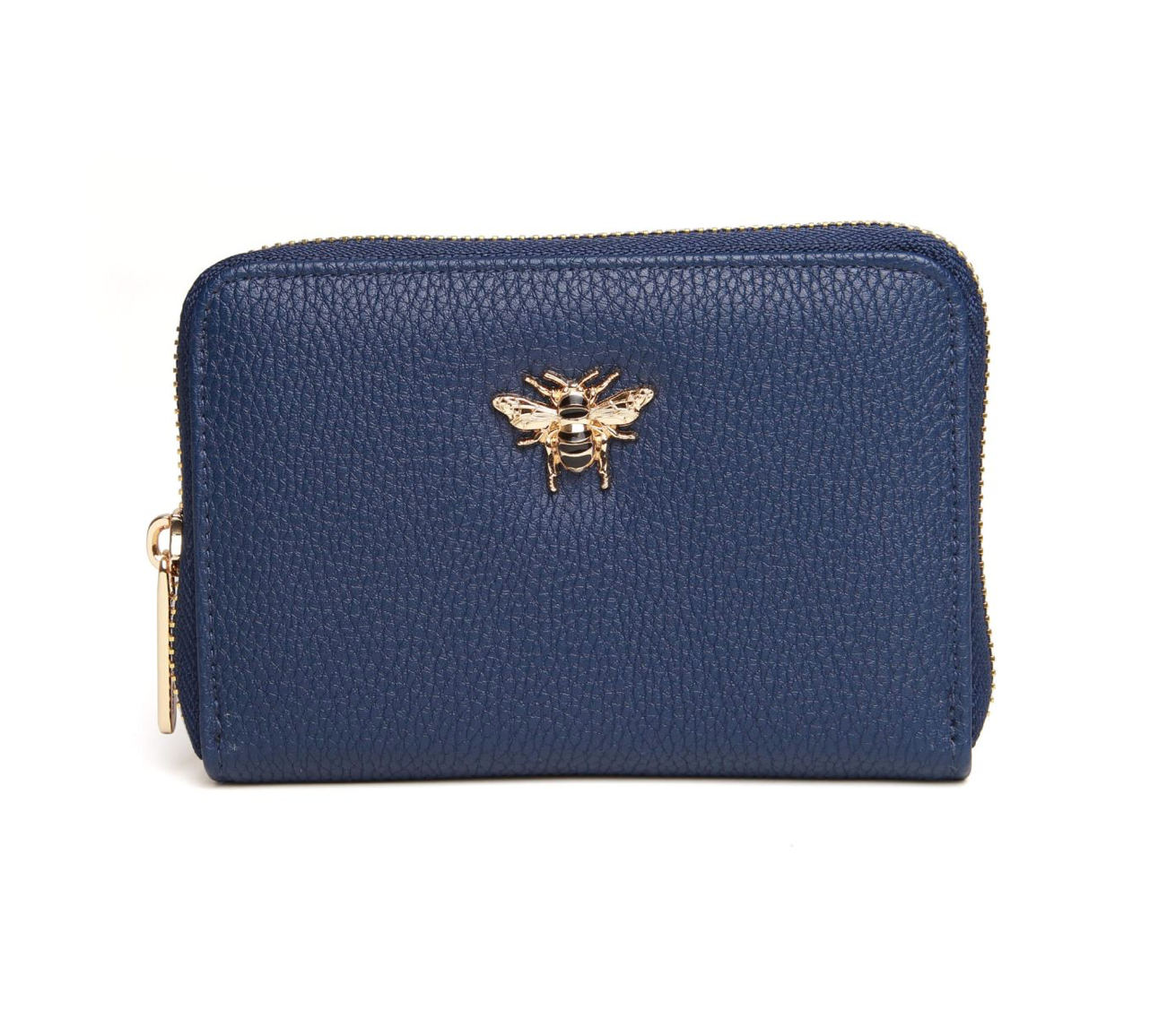 Alice Wheeler Bee Bromley Zip Purse - Navy Blue