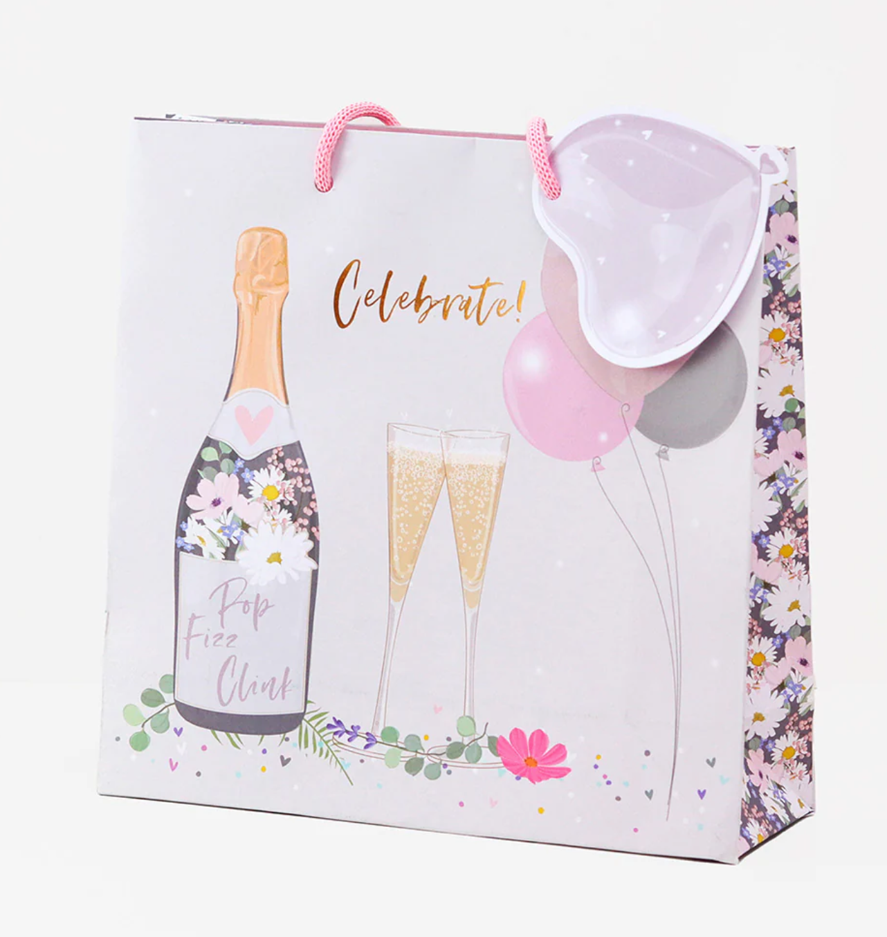 Belly Button Champagne Glasses 'Celebrate' Gift Bag -Medium