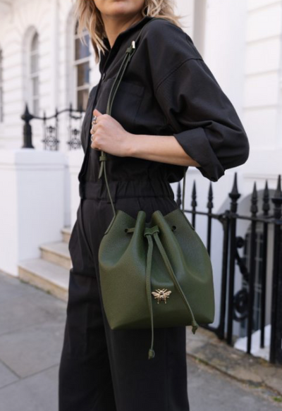 Alice Wheeler Bucket Crossbody Bag - Olive Green