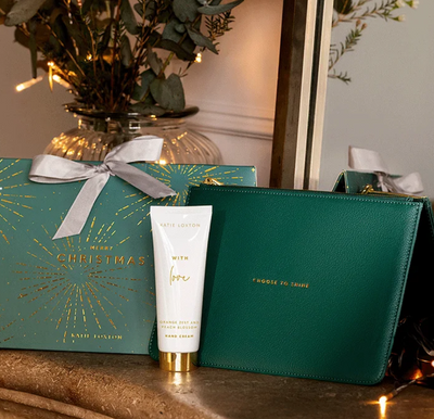 Katie Loxton Gift Set - Merry Christmas - Hand Cream & Pouch