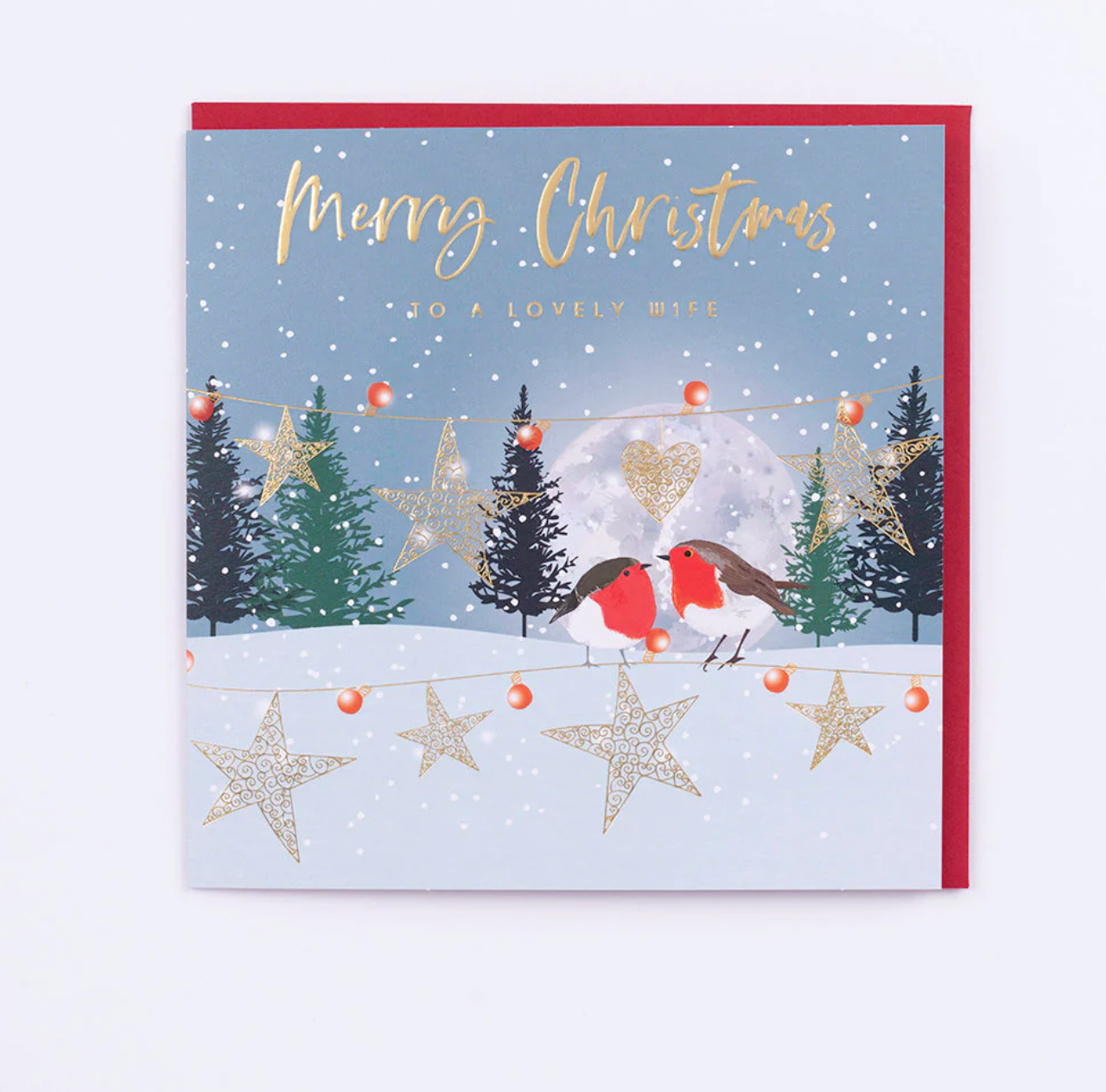 Belly Button Christmas Lovely Wife Robin Christmas Card